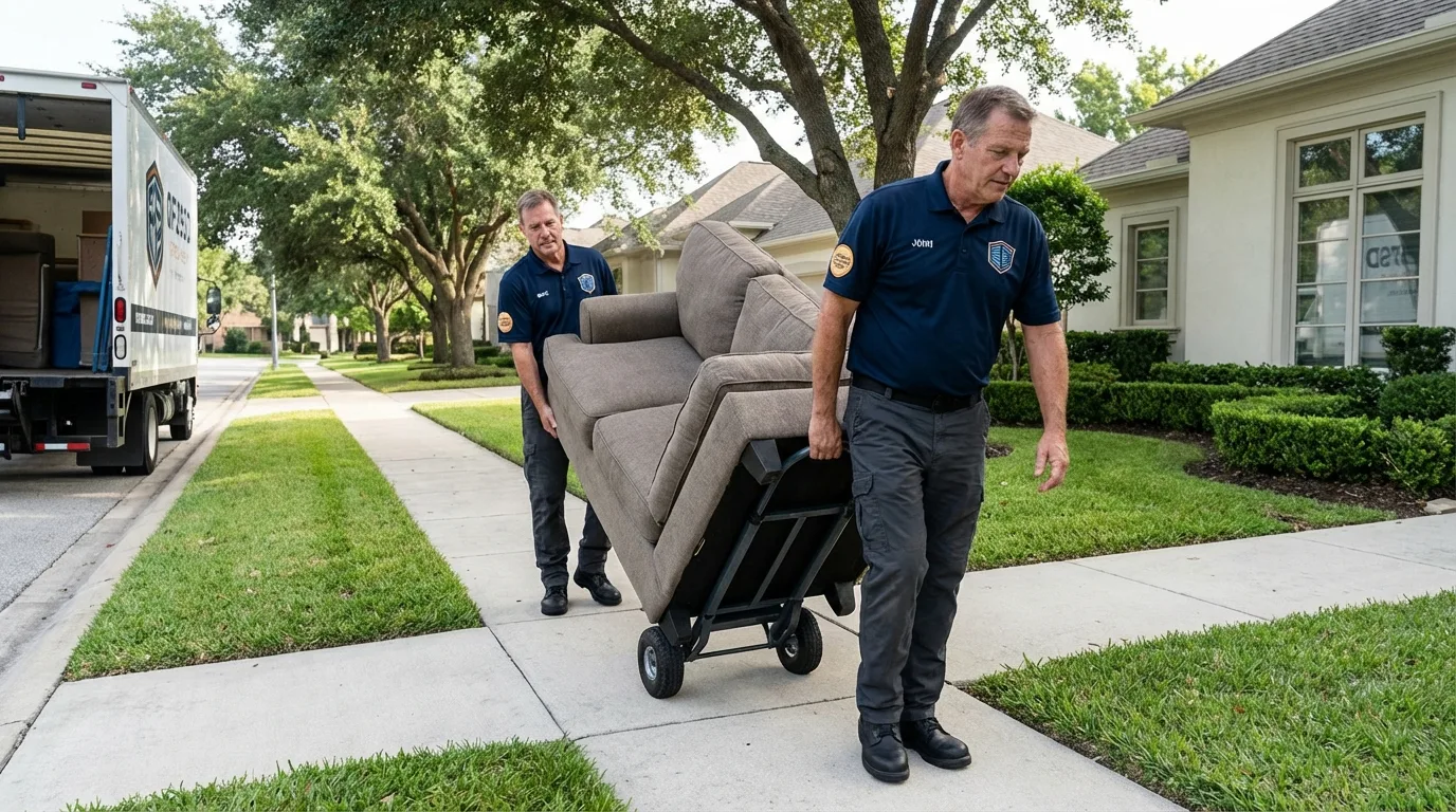 Local residential moving crew loading furniture in Tahoma, CA